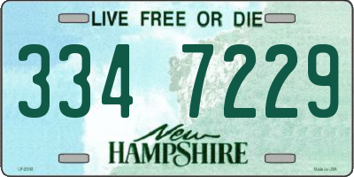 NH license plate 3347229
