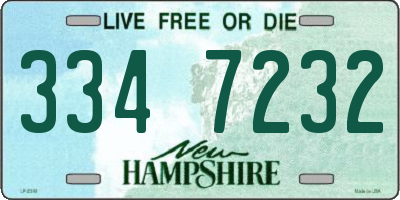 NH license plate 3347232