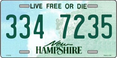 NH license plate 3347235