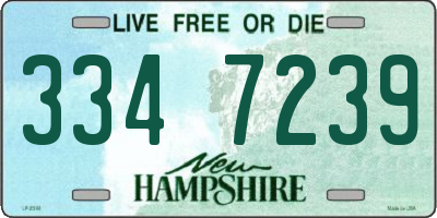NH license plate 3347239