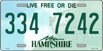 NH license plate 3347242