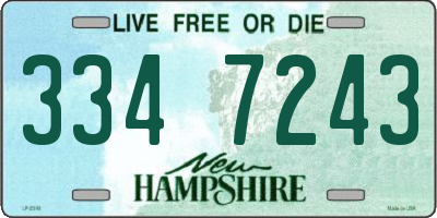 NH license plate 3347243