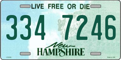 NH license plate 3347246