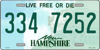 NH license plate 3347252