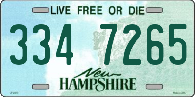 NH license plate 3347265
