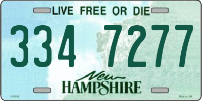 NH license plate 3347277