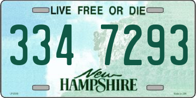 NH license plate 3347293