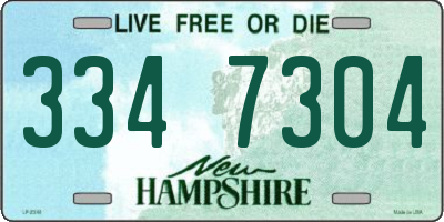 NH license plate 3347304