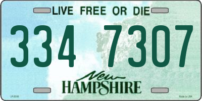 NH license plate 3347307