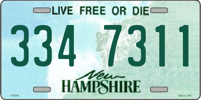 NH license plate 3347311