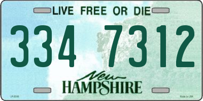 NH license plate 3347312