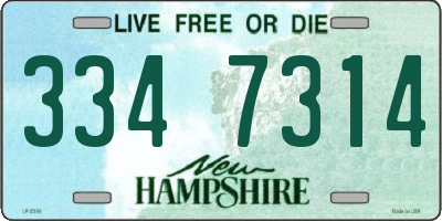 NH license plate 3347314