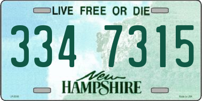 NH license plate 3347315