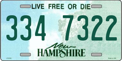 NH license plate 3347322