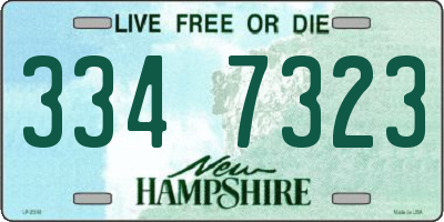NH license plate 3347323