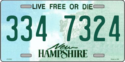 NH license plate 3347324