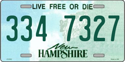 NH license plate 3347327