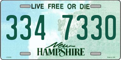NH license plate 3347330