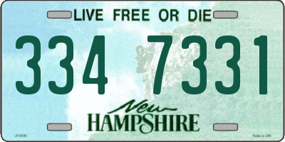 NH license plate 3347331