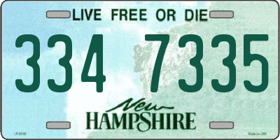 NH license plate 3347335