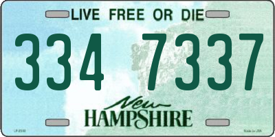 NH license plate 3347337
