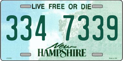 NH license plate 3347339
