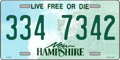 NH license plate 3347342