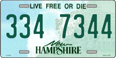 NH license plate 3347344