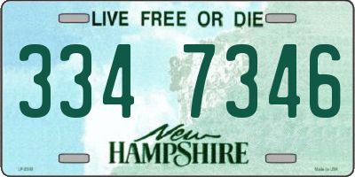 NH license plate 3347346