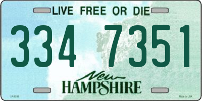 NH license plate 3347351