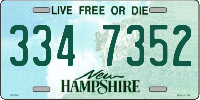 NH license plate 3347352