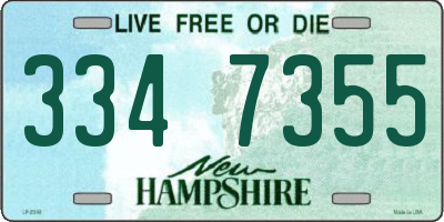 NH license plate 3347355