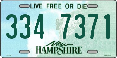 NH license plate 3347371