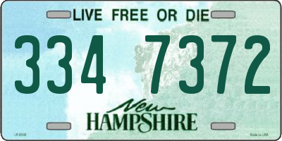 NH license plate 3347372