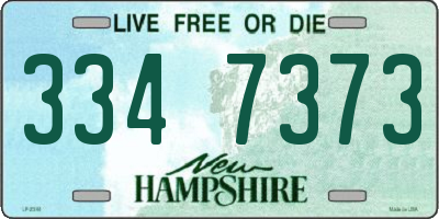 NH license plate 3347373