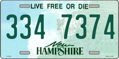 NH license plate 3347374