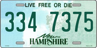 NH license plate 3347375