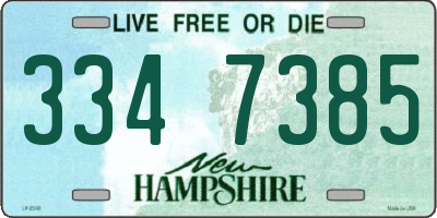 NH license plate 3347385