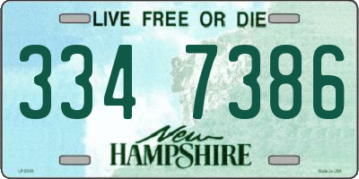 NH license plate 3347386