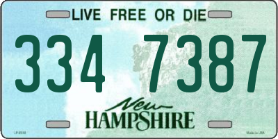 NH license plate 3347387