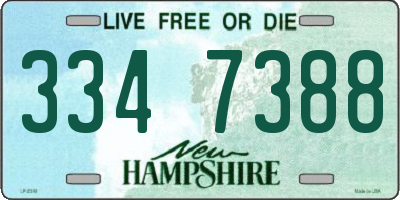 NH license plate 3347388