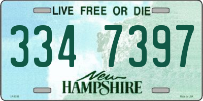 NH license plate 3347397