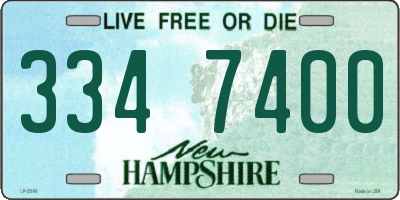 NH license plate 3347400