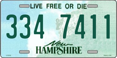 NH license plate 3347411