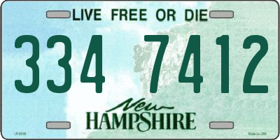 NH license plate 3347412