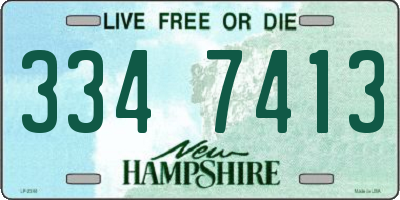 NH license plate 3347413