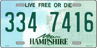 NH license plate 3347416