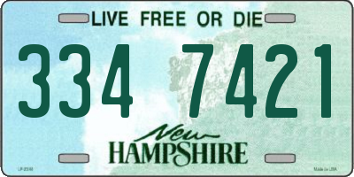 NH license plate 3347421