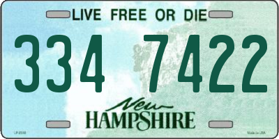 NH license plate 3347422
