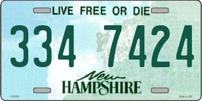 NH license plate 3347424